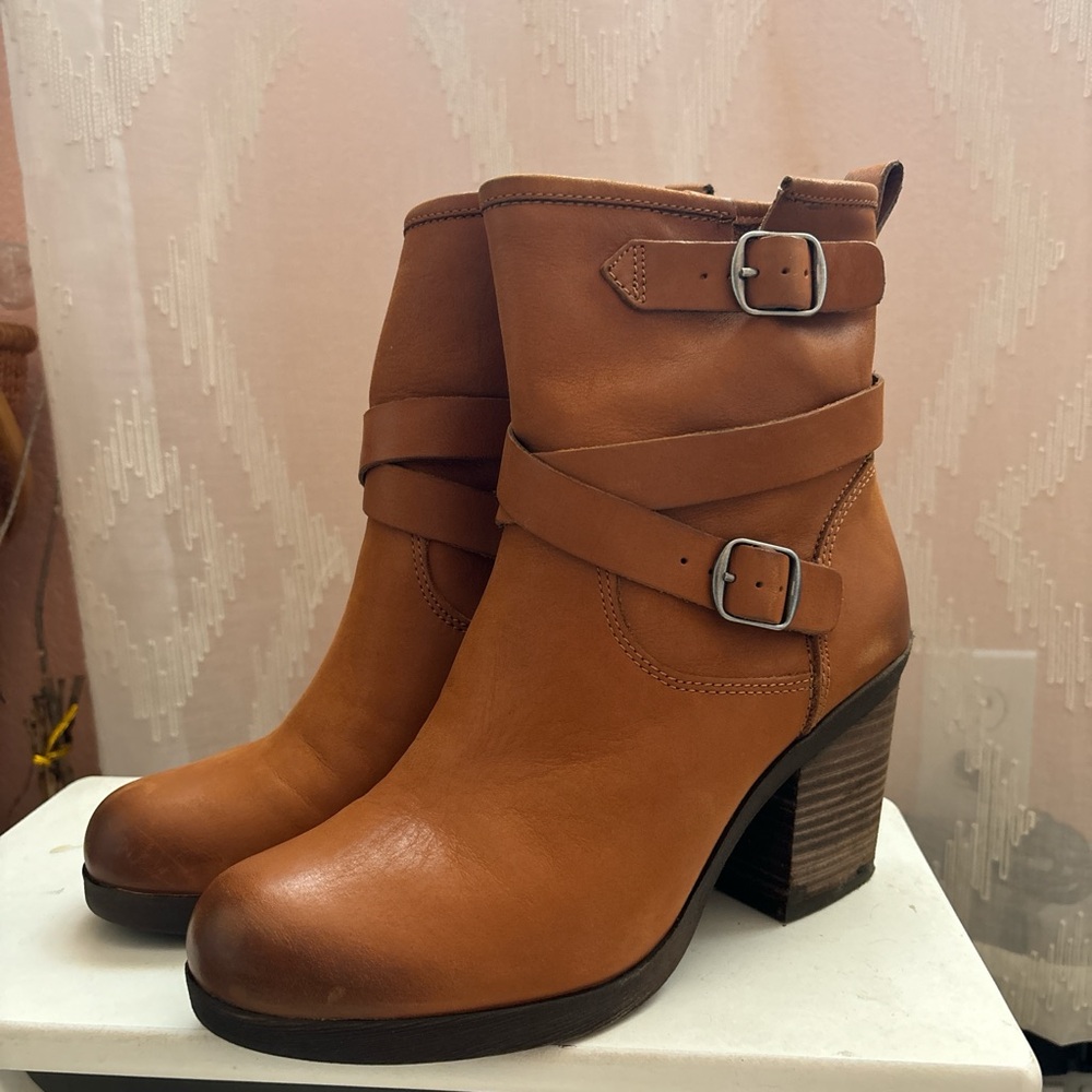 Lucky brand mid calf boots, genuine leather